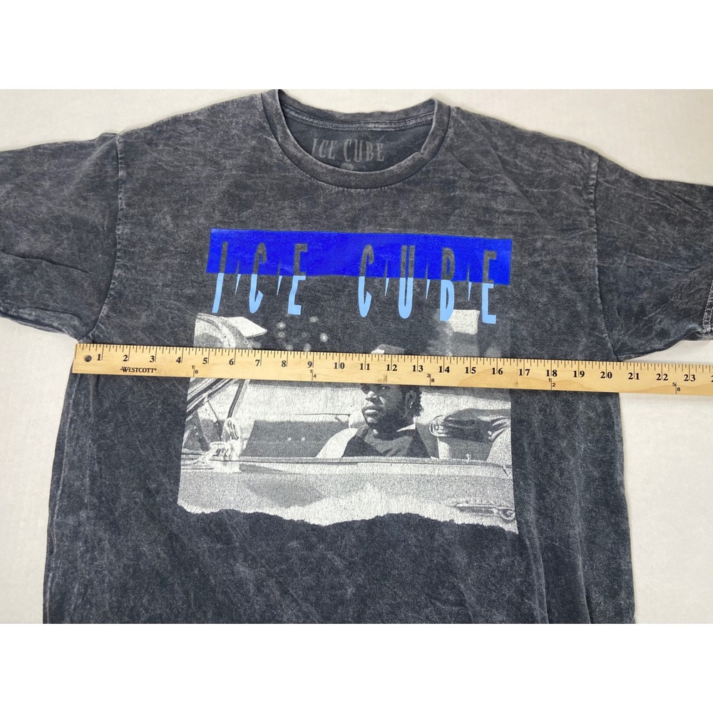 Ice Cube Mens Graphic‎ T-Shirt Acid Wash Black Lowrider Hip Hop Tee Large - Picture 5 of 8